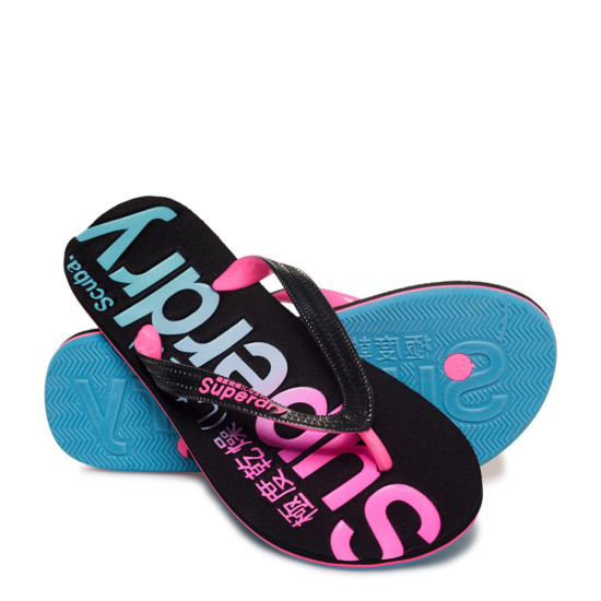 Superdry Scuba logo faded flip flop